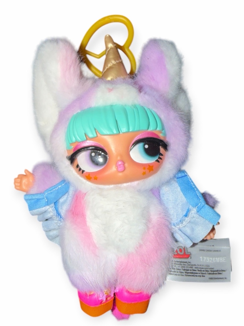 L.O.L. Surprise! Unicorn Plush Doll - Mint Hair, Pink & White Fuzz